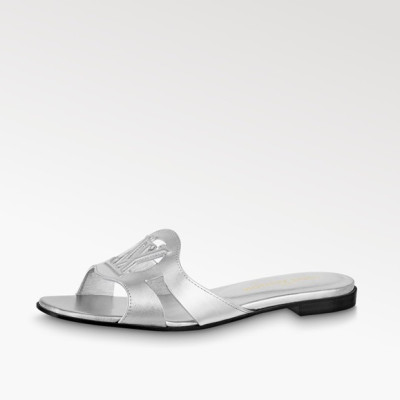루이비통 여성 실버 슬리퍼 - Louis vuitton Womens Silver Slippers - lv1491x