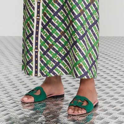 구찌 여성 그린 슬리퍼 - Gucci Womens Green Slippers - gu808x