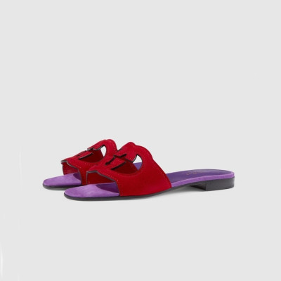 구찌 여성 레드 슬리퍼 - Gucci Womens Red Slippers - gu811x