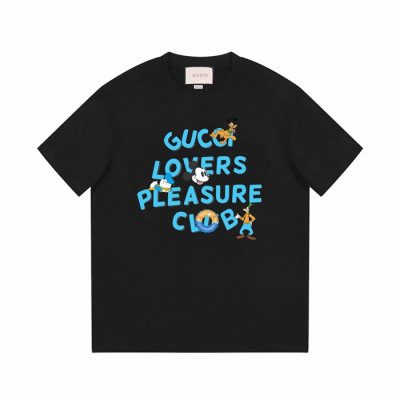 구찌 남/녀 블랙 크루넥 반팔티 - Gucci Unisex Black Short sleeved Tshirts - gu829x