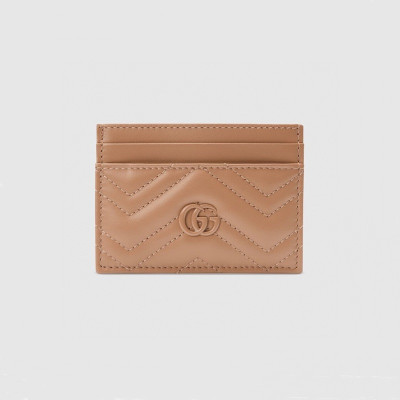구찌 여성 GG 마몬트 베이지 카드슬롯 - Gucci Womens Beige Card Wallets - gu853x