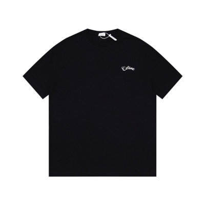 셀린느 남성 크루넥 블랙 반팔티 - Celine Mens Black Short sleeved T-shirts - ce180x