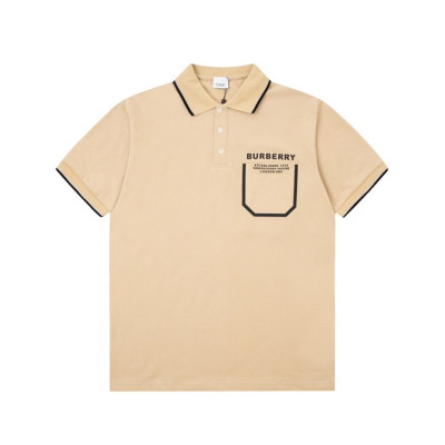버버리 남성 베이지 크루넥 반팔티 - Burberry Mens Beige Short Sleeved Tshirts - bu212x