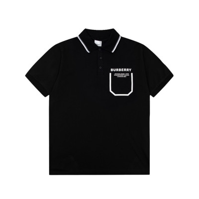 버버리 남성 블랙 크루넥 반팔티 - Burberry Mens Black Short Sleeved Tshirts - bu214x