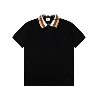 버버리 남성 블랙 크루넥 반팔티 - Burberry Mens Black Short Sleeved Tshirts - bu220x