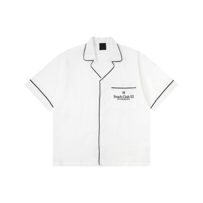 지방시 남성 화이트 반팔 셔츠 - Givenchy Mens White Short sleeved Shirts - gi316x