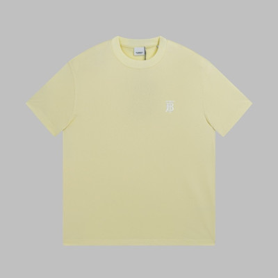 버버리 남성 옐로우 크루넥 반팔티 - Burberry Mens Yellow Short Sleeved Tshirts - bu233x