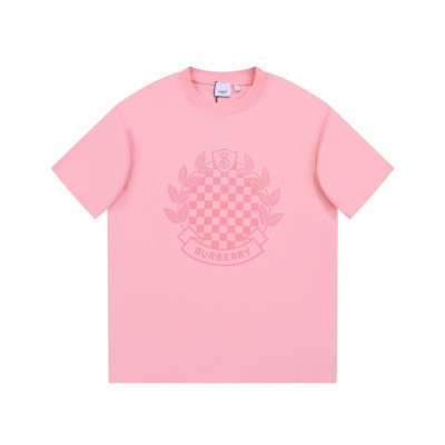 버버리 남성 핑크 크루넥 반팔티 - Burberry Mens Pink Short Sleeved Tshirts - bu235x