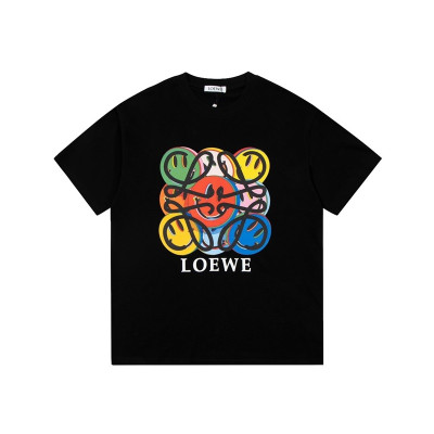 로에베 남/녀 블랙 반팔티 - Loewe Unisex Black Short sleeved Tshirts - loe785x