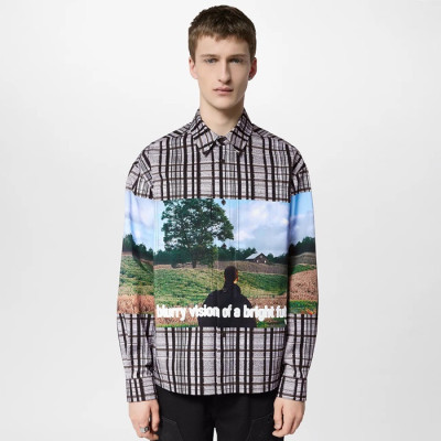 루이비통 남성 블랙 셔츠 - Louis vuitton Mens Black Tshirts - lv1636x