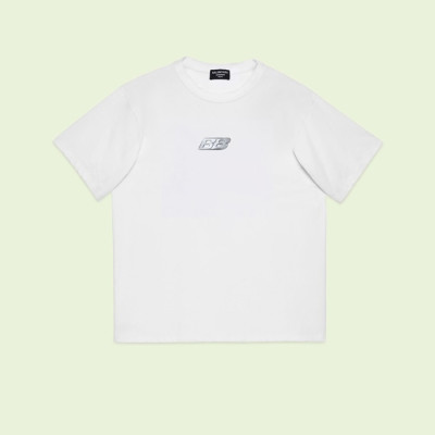 발렌시아가 남성 화이트 크루넥 반팔티 - Balenciaga Mens White Short sleeved Tshirts - ba534x