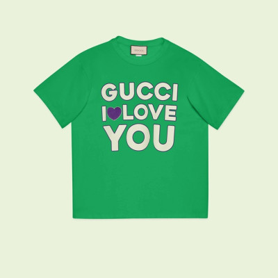 구찌 남/녀 그린 크루넥 반팔티 - Gucci Unisex Green Short sleeved Tshirts - gu889x