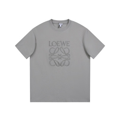 로에베 남/녀 그레이 반팔티 - Loewe Unisex Gray Short sleeved Tshirts - loe786x
