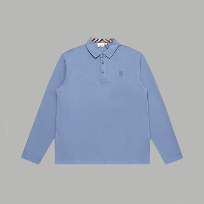 버버리 남성 폴로 블루 맨투맨 - Burberry Mens Blue Tshirts - bu239x
