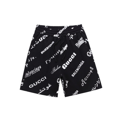 구찌 남성 캐쥬얼 블랙 반바지 - Gucci Mens Black Half-pants - gu900x