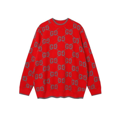 구찌 남성 베이직 레드 스웨터 - Gucci Mens Red Sweaters - Gu902x