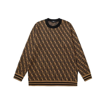 펜디 남성 브라운 크루넥 니트 - Fendi Mens Brown Sweaters - fe168x