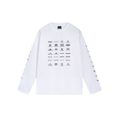 발렌시아가 남/녀 화이트 맨투맨 - Balenciaga Unisex White Tshirts - ba545x