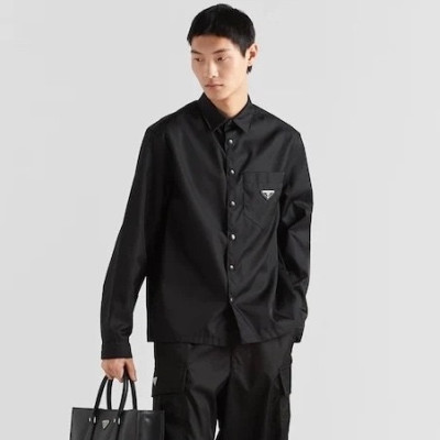 프라다 남성 모던 블랙 셔츠 - Prada Mens Black Tshirts - pr650X