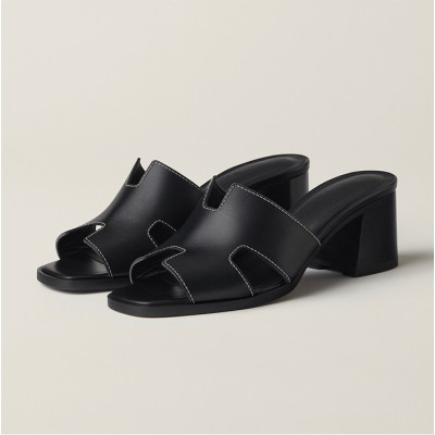 에르메스 여성 블랙 샌들 - Hermes Womens Black Sandals - he236x