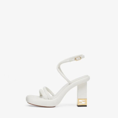 펜디 여성 화이트 샌들 - Fendi Womens White Sandals - fe169x