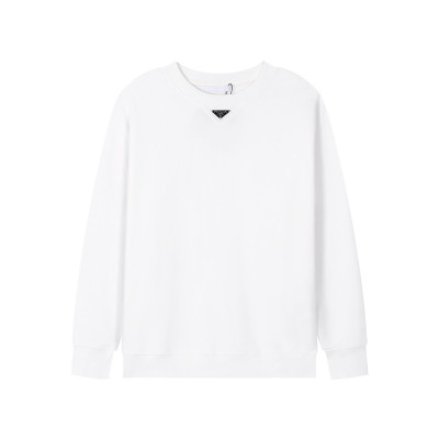 프라다 남자 크루넥 화이트 맨투맨 - Prada Mens White Tshirts - pr663x