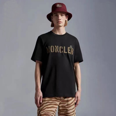 몽클레어 남성 블랙 크루넥 반팔티 - Moncler Mens Black Tshirts - mo154x