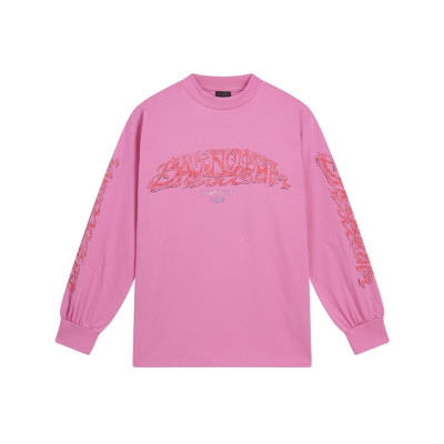 발렌시아가 남/녀 핑크 맨투맨 - Balenciaga Unisex Pink Tshirts - ba560x