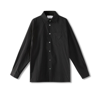 프라다 남성 모던 블랙 셔츠 - Prada Mens Black Tshirts - pr674X
