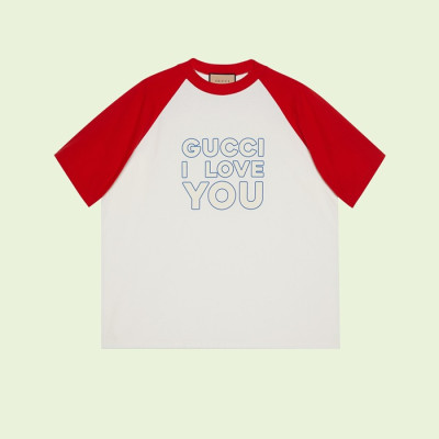 구찌 남/녀 레드 크루넥 반팔티 - Gucci Unisex Red Short sleeved Tshirts - gu927x