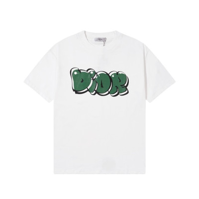 디올 남성 화이트 크루넥 반팔티 - Dior Mens White Short sleeved Tshirts - di624x