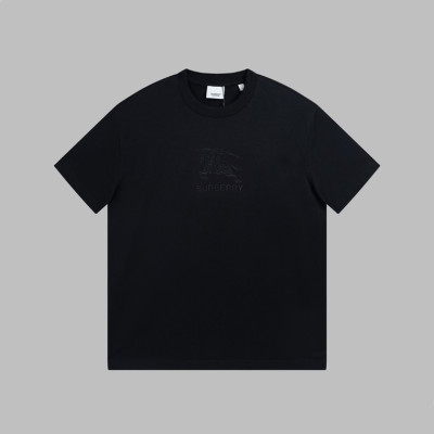 버버리 남성 블랙 크루넥 반팔티 - Burberry Mens Black Short Sleeved Tshirts - bu248x