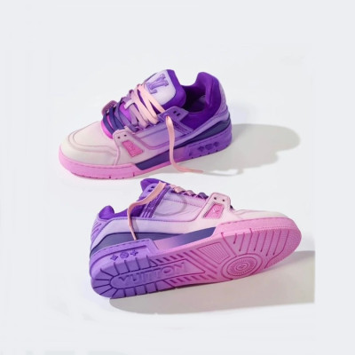 루이비통 남성 퍼플 스니커즈 - Louis vuitton Mens Purple Sneakers - lv1715x