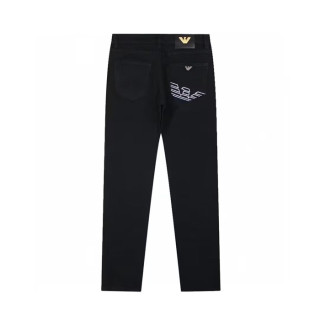 알마니 남성 트렌디 블랙 청바지 - Armani Mens Black Jeans - ar15x