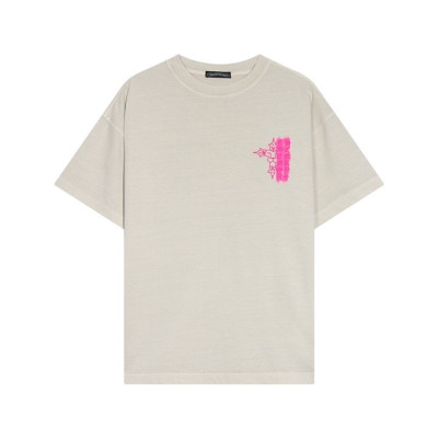 크롬하츠 남성 베이지 크루넥 반팔티 - Chrom Hearts Mens Beige Short sleeved Tshirts - ch194x