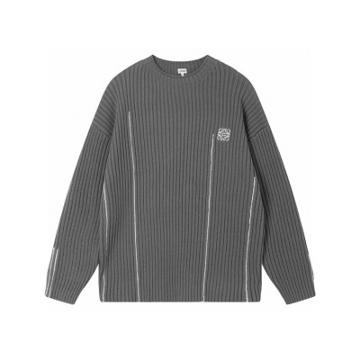 로에베 남성 그레이 크루넥 스웨터 - Loewe Mens Gray Sweaters - loe789x