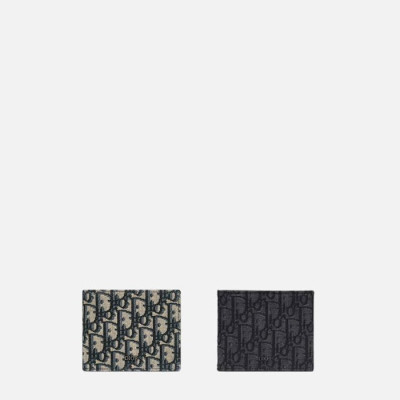 디올 남성 오블리크 컴팩트 반지갑 【매장-80만원대】 -  Dior Mens Oblique Wallets - di655x