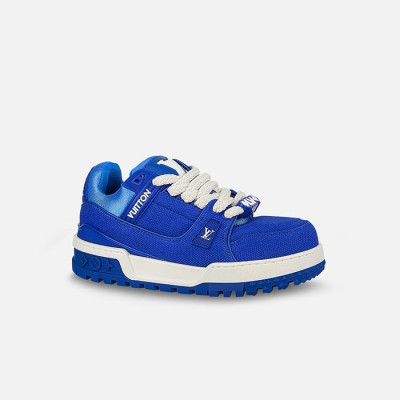 루이비통 남성 LV 트레이너 맥시 블루 스니커즈 【매장-380만원대】 - Louis vuitton Mens Blue Sneakers - lv1836x