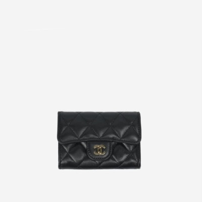 샤넬 여성 램스킨 플랩 카드지갑 2color - Chanel Womens Black Card Case - ch514x