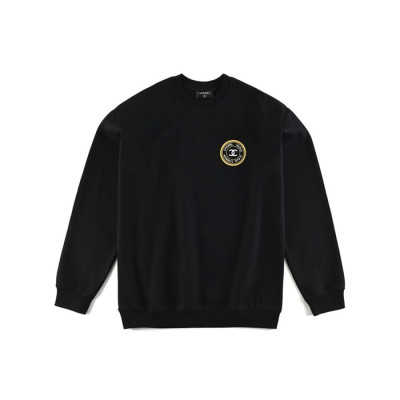 샤넬 남/녀 캐쥬얼 블랙 맨투맨 - Chanel Unisex Black Tshirts - ch516x