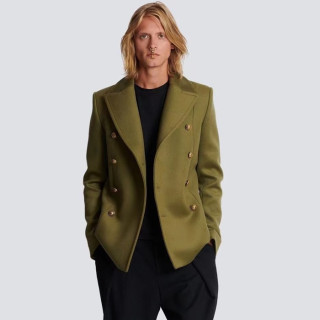 발망 남성 그린 자켓 - Balmain Mens Green Jackets - bam227x