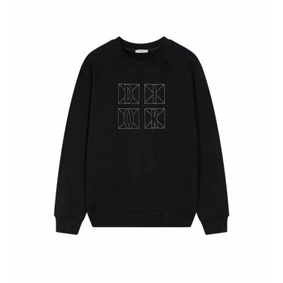 디올 남성 클래식 블랙 긴팔티 - Dior Mens Black Tshirts - di695x