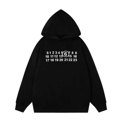 메종마르지엘라 남성 블랙 후드티 - Maison margiela Mens Black Hoodie - mai215x