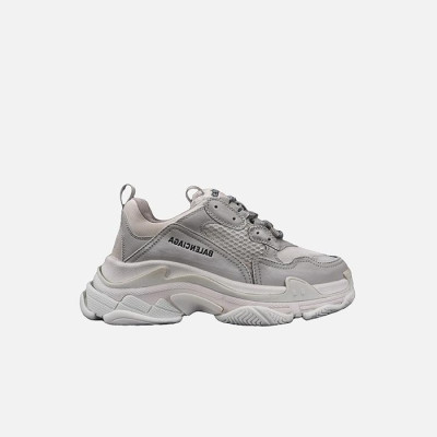 발렌시아가 남/녀 트리플 S 그레이 스니커즈 【매장-150만원대】 - Balenciaga Unisex Gray Sneakers - ba650x