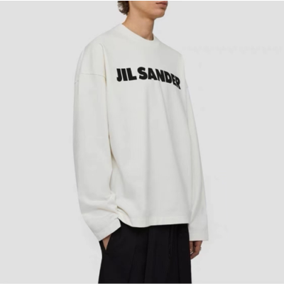 질샌더 남성 베이직 화이트 맨투맨 - Jil Sander Mens White Tshirts - jil70x