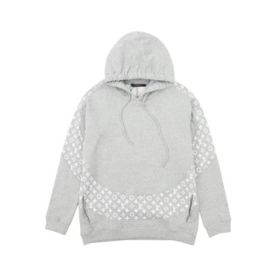 루이비통 남성 그레이 후드티 - Louis vuitton Mens Gray Hoodie - lv1918x