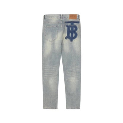 버버리 남성 블루 청바지 - Burberry Mens Blue Pants - bu323x