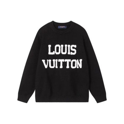 루이비통 남성 블랙 크루넥 니트 - Louis vuitton Mens Balck Sweaters - lv1925x