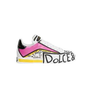 돌체앤가바나 남/녀 리미티드 포르토피노 핑크 스니커즈 【매장-120만원대】 - Dolc&Gabbana Unisex Pink Sneakers - dol483x