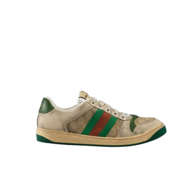 구찌 남/녀 스크리너 레더 스니커즈 570442 【매장-120만원대】 - Gucci Unisex Green Sneakers - gu1037x